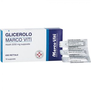 Marco Viti Glicerolo Supposte Rettali 2250 mg – Sollievo Rapido dalla Stitichezza Occasionale 18pz