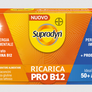 Supradyn Ricarica PRO B12 | Energia e Difese Immunitarie 50+ | 10 Flaconcini