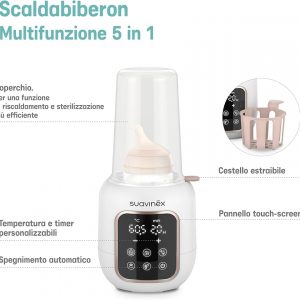 Suavinex Scaldabiberon e Sterilizzatore Multifunzione 5 in 1 – Pratico e Veloce